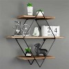 Artloge 3 Tiers Retro Rustic Floating Wall Mounted Display Shelf Kitchen Metal Rack for Room Home Art Decor Display - 3 of 4