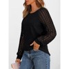 Coolmee Women Long Sleeve Shirts Fall Lace Tops 2025 Fashion Crew Neck Sweaters Dressy Casual Winter Tunic Blouse - 4 of 4