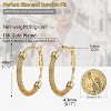 Chunky Hoop Earrings | 30-100mm Gold Plated/Black Stainless Steel Statement Jewelry for Women - 4 of 4