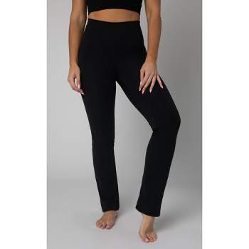 Yogalicious, Pants & Jumpsuits, Yogalicious Lux Nwt Black Lux Laila Wide  Leg Flare Elastic Waist Pants M