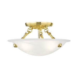 Livex Lighting Oasis 3 - Light Flush Mount in  Polished Brass - 1 of 1