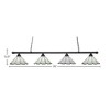 Toltec Lighting Oxford 4 - Light Island Pendant Light in  Matte Black with 16" Pearl & Black Flair Art Glass Shade - 2 of 2