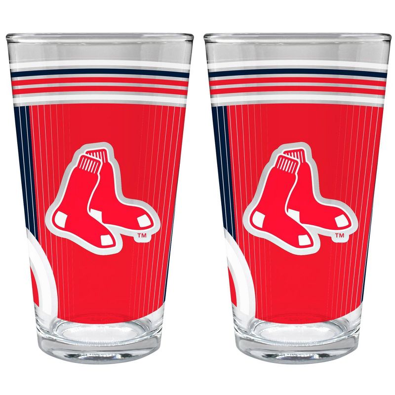 MLB Boston Red Sox 2pc Pint Glass Set, 1 of 2