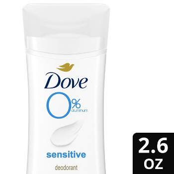 Dove Beauty 0% Aluminum Sensitive Skin Women's Deodorant Stick - 2.6oz