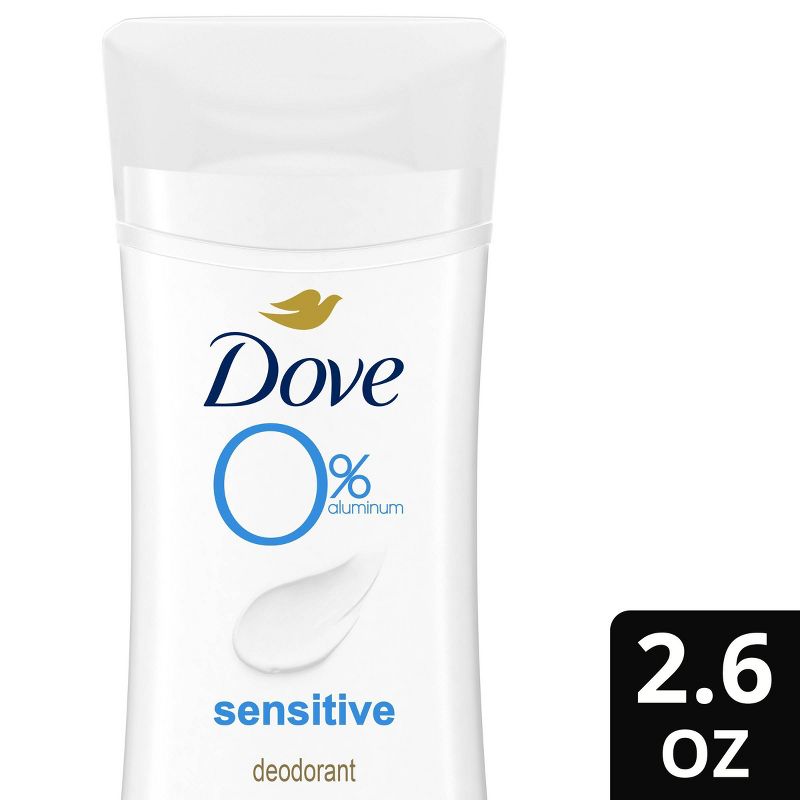 Dove Beauty 0% Aluminum Sensitive Skin Women&#39;s Deodorant Stick - 2.6oz, 1 of 8