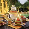 BrylaneHome Santa Fe Hand-Painted Striped Stoneware Dinnerware - 3 of 4