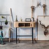 Nordlys 2-Sliding Door Metal and Wood Console Table Classic Style Living Room - 3 of 4