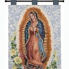 Manual Woodworkers and Weavers Our Lady of Guadalupe Wall Hanging with Finial Rod, 26x36 Inches, Woven Cotton Catholic Tapestry Decor - 2 of 3