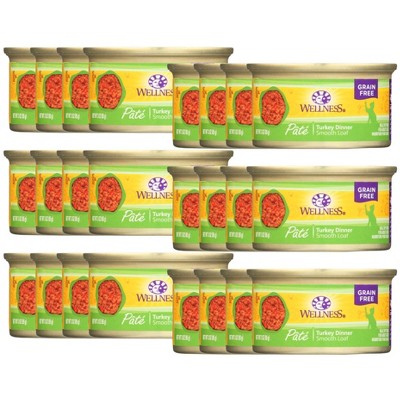 Wellness Turkey Dinner Grain Free Wet Cat Food - Case of 24/3 oz
