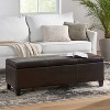 CAVINAS Bed Bench with Storage Cushioned Blanket Storage Chest Modern Bench Storage Bedroom for Bedroom, Living Room, Brown - 4 of 4