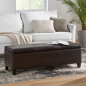 NicBex 50 Inch Fabric Storage Ottoman Bench Modern End of Bed Bench with Tufted Cushion for Living Room, Bedroom, Entryway - 1 of 4