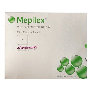 Molnlycke 294399 Mepilex Silicone Foam Dressing Without Border 6 in. x 6 in. (Each) - 1 of 2