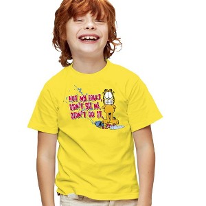 Boys' Garfield Not My Fault T-Shirt Yellow Medium - 1 of 4