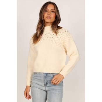 Petal and Pup Womens Mia Textured Shoulder Knit Sweater