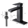 DOMETOUR Bathroom Faucet Single Hole, Single Handle Stainless Steel Faucet for Bathroom Sink with Deckplate and Drain Assembly - 4 of 4