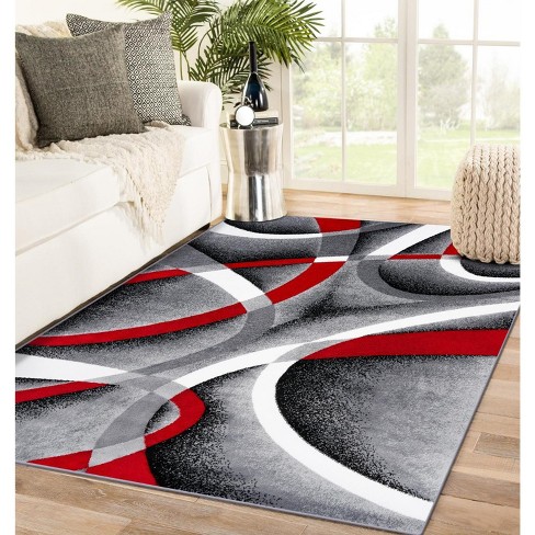 Luxe Weavers Contemporary Abstract Gray 4x5 Area Rug : Target