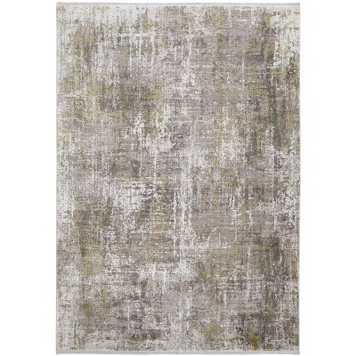 Cadiz Modern Abstract Green/Gray/Ivory Area Rug