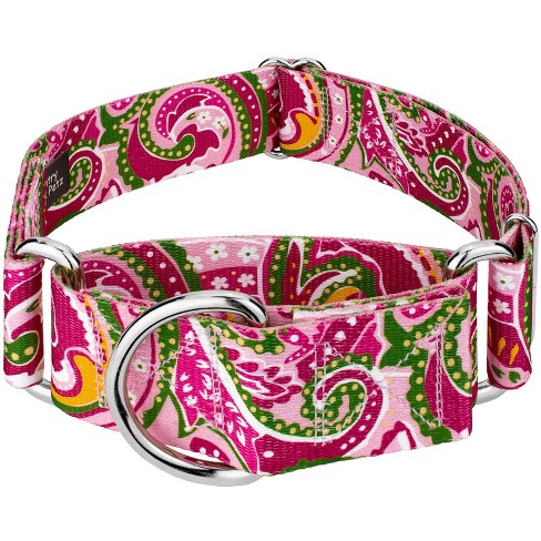 Country Brook Petz 2 Inch Pink Paisley Martingale Dog Collar - image 1 of 4