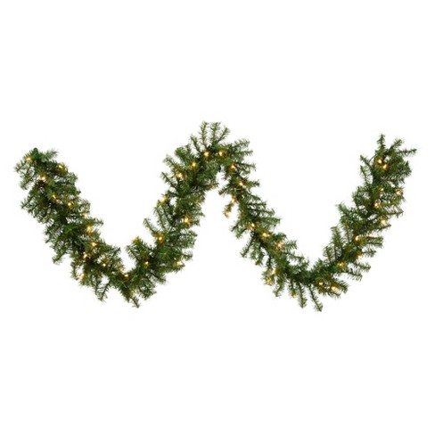 Vickerman 50' Canadian Pine Artificial Christmas Garland, Clear ...