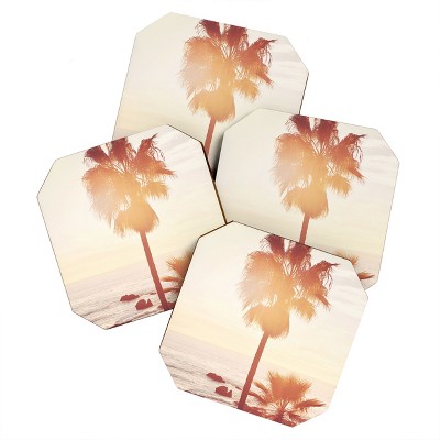 Bree Madden Sunray Palms Set of 4 Coasters - Deny Designs