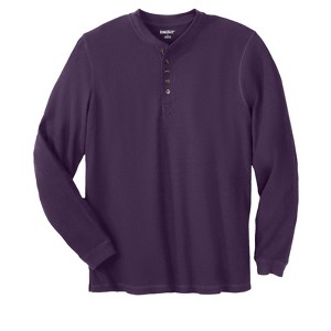 KingSize Men's Big & Tall Tall Waffle-Knit Thermal Henley Tee Tall - 1 of 4