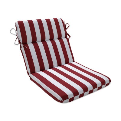 Outdoor/Indoor Rounded Chair Pad Midland Americana Red - Pillow Perfect