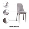 Lyngins Set of 2/4 Modern PU Leather Dining Chairs with Curved Back,Upholstered Side Chairs for Kitchen,Dining Room,Living Room - 3 of 4