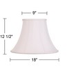 Imperial Shade Set of 2 Bell Lamp Shades White Large 9" Top x 18" Bottom x 13" Slant x 12.5" High Spider with Replacement Harp and Finial Fitting - 4 of 4