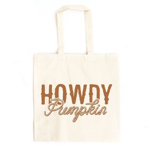 City Creek Prints Pumpkin Spice Bold Canvas Tote Bag - 15x16 - Natural - 1 of 2
