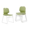 Racxily Set of 4 Stacking Office Chairs, Ergonomic Polypropylene Seat with Steel Frame. (4 pcs) - 2 of 4
