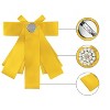 Allegra K Women's Pre-tied Pin Brooch Ribbon Beads Party Bowknot Bow Tie - 4 of 4