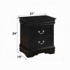 NicBex Nightstand with 2 Drawers,Modern Side Table with Storage Space and Wood Frame,Bedside Table for Bedroom,Living Room - 3 of 4