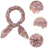Allegra K Women's Chiffon Floral Print Square Scarves Kerchief Neck Scarf Neckerchief - 4 of 4