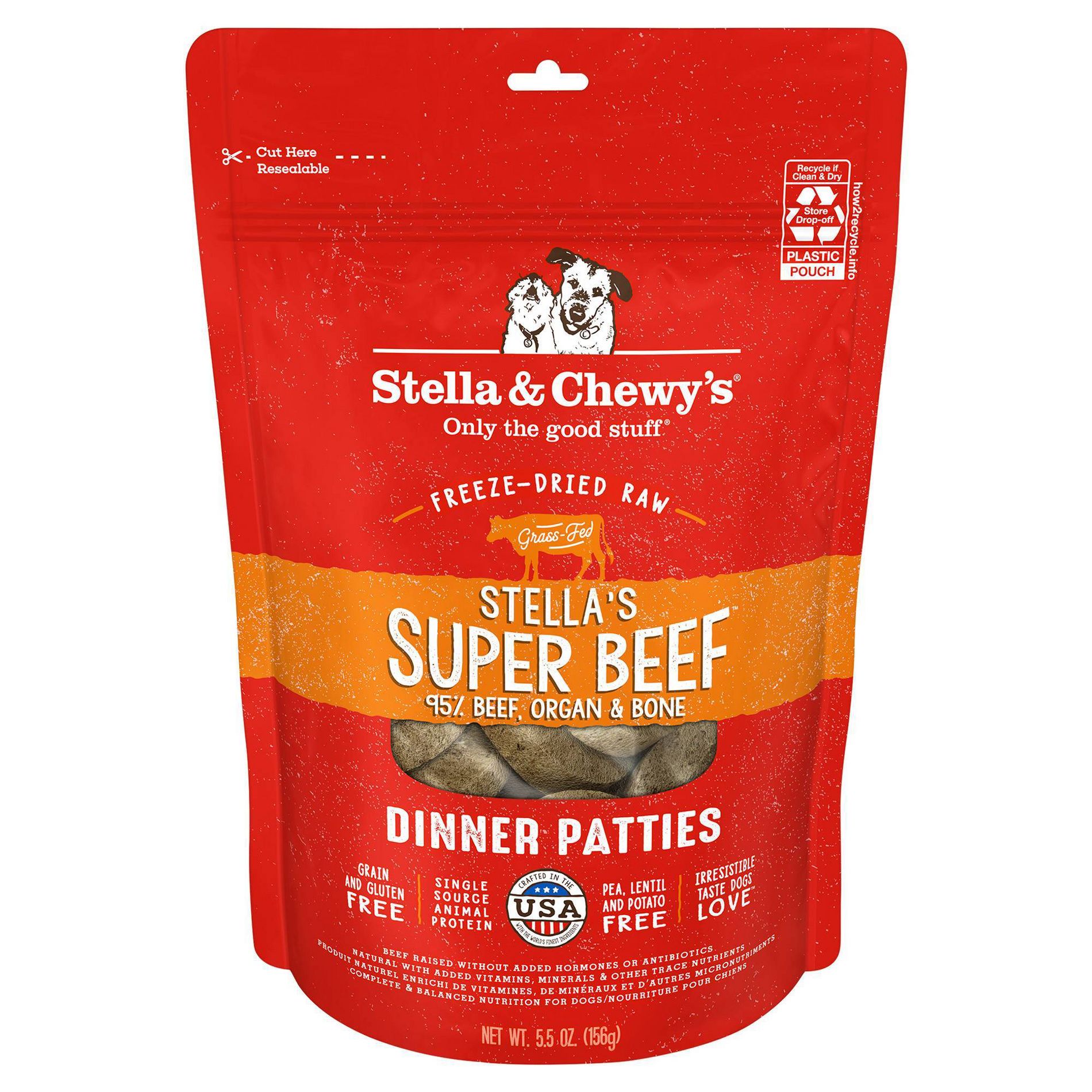 Stella & Chewy's Stella's Super Beef Flavor Patties Dry Dog Food - 5.5oz