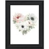 HomeRoots Floral Heart Black Framed Print Wall Art - 4 of 4