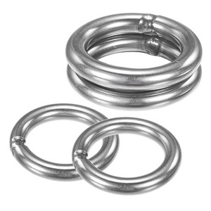 Unique Bargains Dream Catcher Stainless Steel Macrame Wreath Floral Round Metal O Rings 4 PCS - 1 of 4