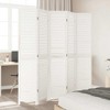 vidaXL Room Divider 5 Panels White Solid Paulownia Wood - 3 of 4