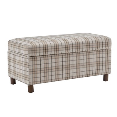 36" Wide Rectangle Storage Bench with Wood Legs - WOVENBYRD