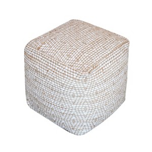 Abella Pouf Ivory - Christopher Knight Home