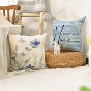 Spring Saying Flowers Butterfly Bird Throw Pillow Covers, 18 x 18 Inch - 3 of 4