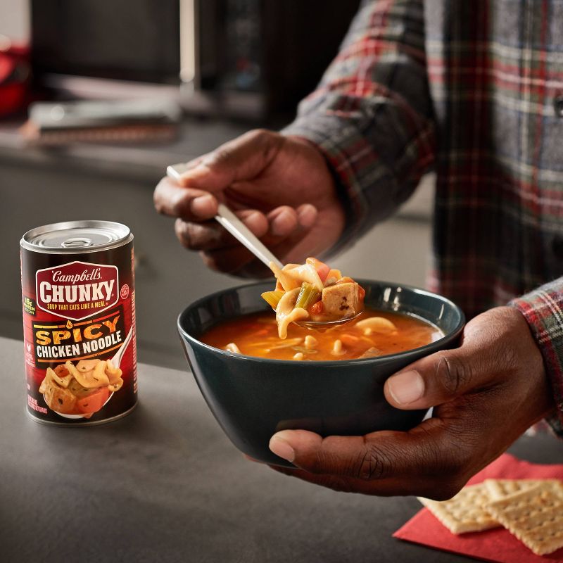 Campbells Chunky Spicy Chicken Noodle Soup - 18.6oz, 3 of 16