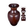 Hastings Home Handcrafted 14" Tall Decorative Bamboo Urn Vase for Silk Plants, Flowers, and Filler Décor - Brown - 4 of 4