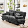 QingMoon 94.4” Fluffy Chenille Fabric Cloud Couch, Oversized Loveseat Sofa With 2 Lumbar Pillows And 2 Throw Pillows For Living Room - 4 of 4