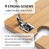 Tirrinia Natural Bamboo Wine Picnic Table, Folding Portable Outdoor Snack & Cheese Tray for Concerts at Park or Party, Beach, Summer Camping - 3 of 4