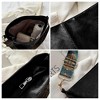 Vegan PU Leather Crossbody Hobo Bag Stylish Shoulder Purses Wide Guitar Strap Tote Bucket Bag - 2 of 4