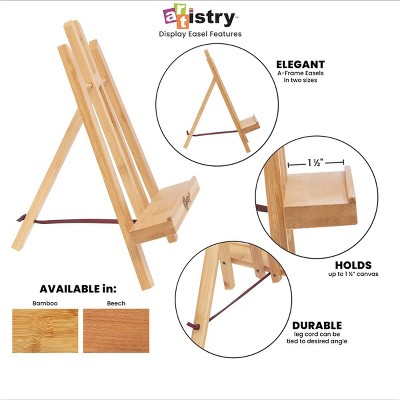 Natural Beechwood Small Foldable A-Frame Easel Stand