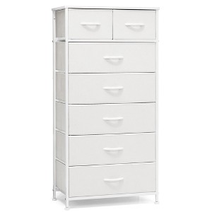 Crestlive Products 7 Drawers Vertical Dresser for Bedroom Storage Tower with Sturdy Steel Frame Wood Top Easy Pull Fabric Bins Handles - 1 of 4