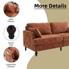 MOONMISS chenille 2-seater wood-legged sofa with LED light, USB charging port and storage bag Living room Bedroom Study room - 3 of 4