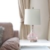 Rippled Glass Table Lamp with Fabric Shade - Lalia Home - 4 of 4