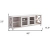 HomeRoots 60" Oak Wood Enclosed and Open Storage TV Stand - 3 of 3